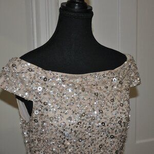 Sequined Gown Off the Shoulder